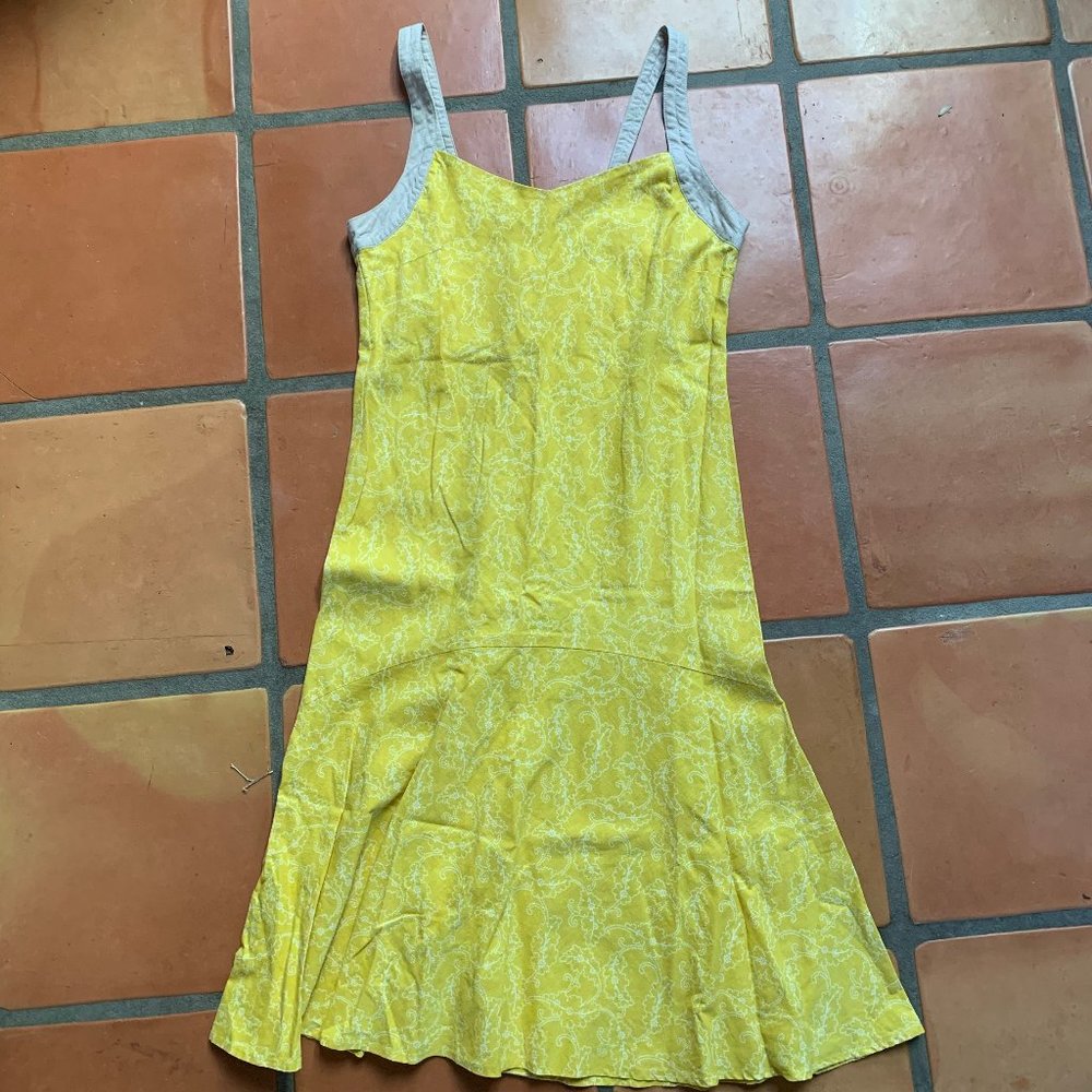 Patagonia Yellow Print Maxi Dress size 12